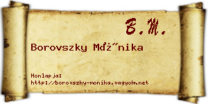 Borovszky Mónika névjegykártya